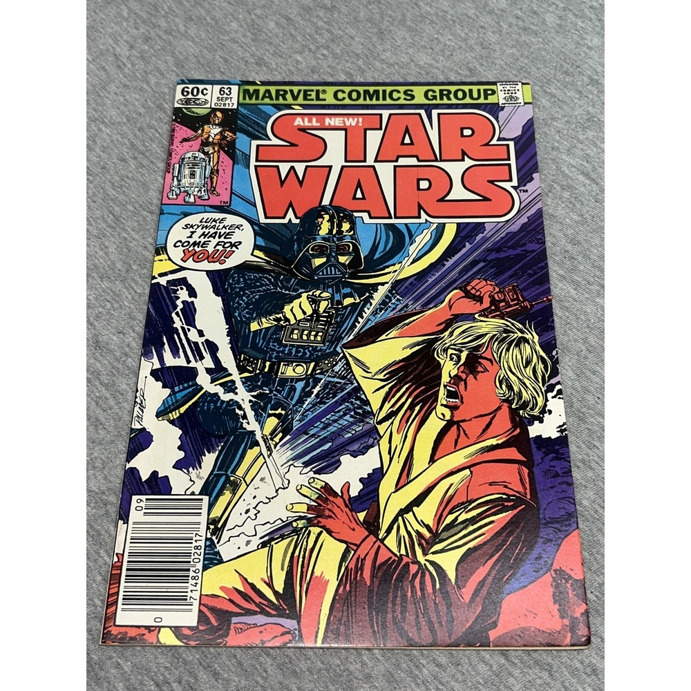 Vintage 1982 Marvel Star Wars #63 Comic Book Darth Vader Vs Luke Skywalker‎